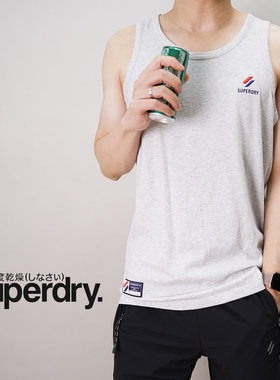 无袖背心短袖t恤Superdry