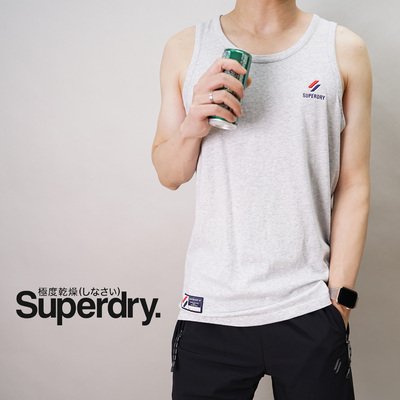 无袖背心短袖t恤Superdry