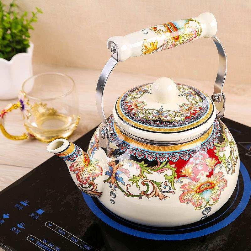 *茶壺迷妳咖啡壺青花瓷搪瓷泡家用亮光泡茶壺健康老鐵壺酒店懷舊1在類目 餐飲具, 茶具, 茶壺中 - 來自Buy2taobao.com提供專業的淘寶代購服務