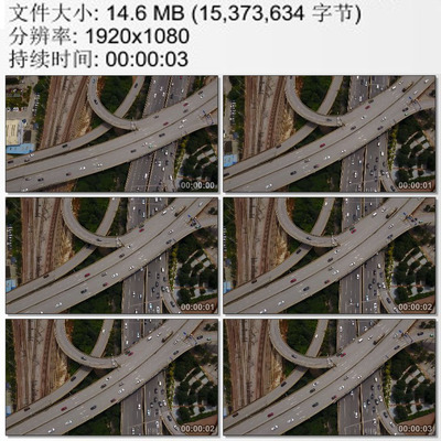 航拍云南昆明城市立交桥车流 高架桥 交通枢纽 高清视频素材