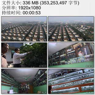华西村 富裕的新农村视频 小洋楼别墅群 吴仁宝 实拍视频素材