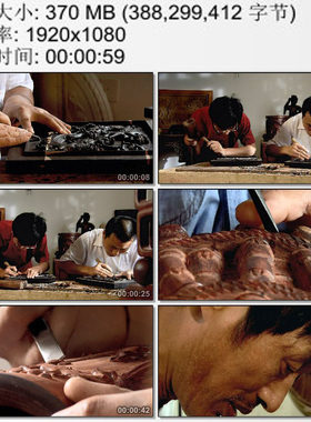 徽州木雕艺术视频 古代建筑雕刻 民间传统工艺 高清实拍视频素材