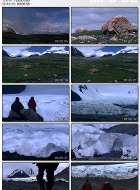 长江源头唐古拉山迈雪山冰川央视再说长江摄制 高清实拍视频素材