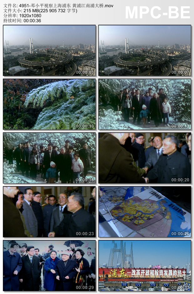 邓小平视察上海浦东黄浦江南浦大桥 实拍短视频素材