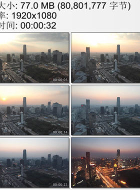 北京国贸大厦标志建筑黄昏落日入夜延时摄影 实拍视频素材
