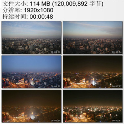 北京除夕夜的烟花焰火视频 鸟瞰北京城 黄昏入夜 礼花绽 视频素材