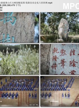 承德避暑山庄万树园赐宴图乾隆皇帝会见六世班禅实拍动态视频素材