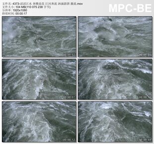 滔滔江水奔腾浪花 江河奔流 汹涌澎湃 激流 高清实拍视频素材