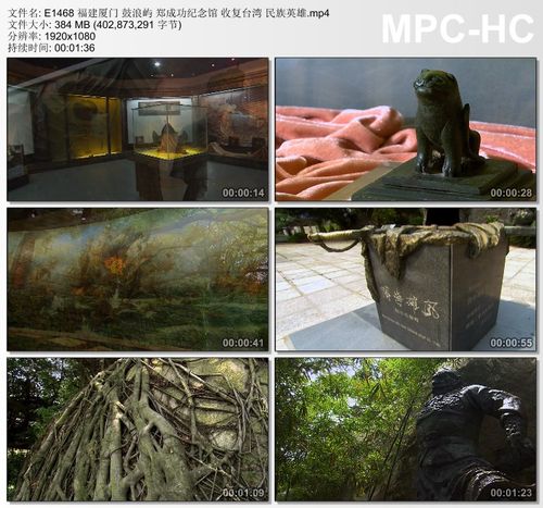 福建厦门鼓浪屿郑成功纪念馆收复台湾民族英雄 高清实拍视频素材