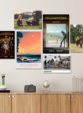 美剧黄石Yellowstone Season海报 凯文科斯特纳西部电影墙贴纸画