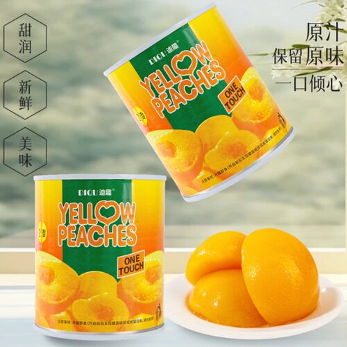 迪趣砀山黄桃罐头312g*6罐