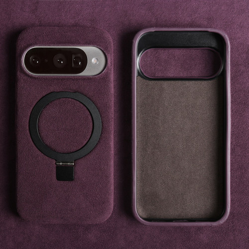 欧缔兰Alcantara适用谷歌Pixel11Pro手机壳pixel10XL高级商务简约小众皮质9A翻毛皮8磁吸支架全包防摔保护套
