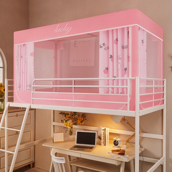 上下铺学生蚊帐遮光床帘宿舍寝室防尘罩加密防蚊厂家零售礼品