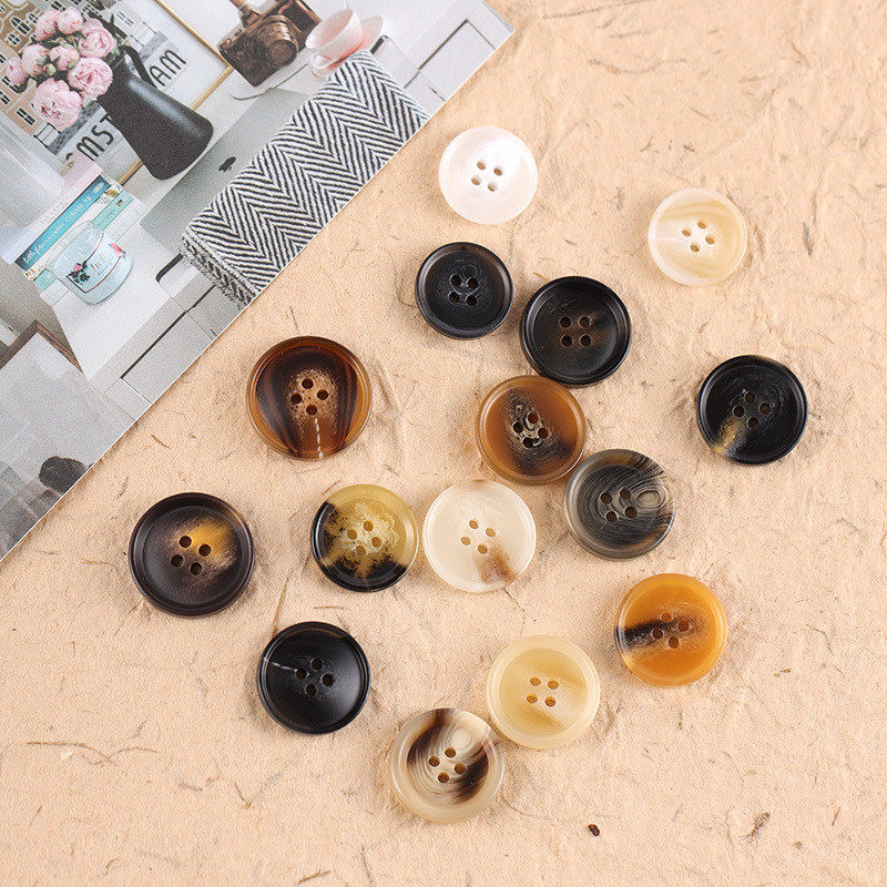 现货树脂花纹纽扣 女士大衣风衣外套扣子 男士西服西装钮扣