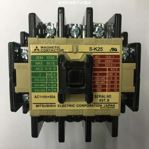 原装正品S-K25 AC220V 50/60Hz日本三菱三级交流接触器