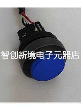 RAFIX 22 FS蓝色平面安钮开关银色前圈2NO银触点持续动作