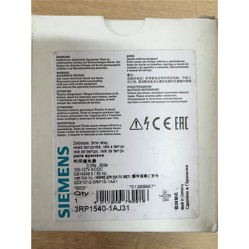 西门子时间继电器 3RP1540-1AJ31 全新原包装正品议价