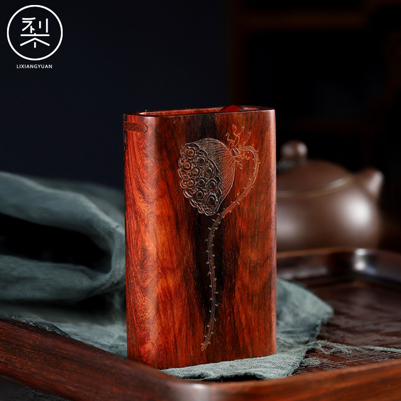 梨香院 烟盒10支装 印度小叶紫檀木实木红木男士随身香烟盒子古风
