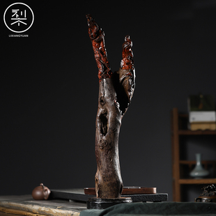 梨香院印度小叶紫檀苍龙教子风水柱子风化老料檀香紫檀木手工雕刻