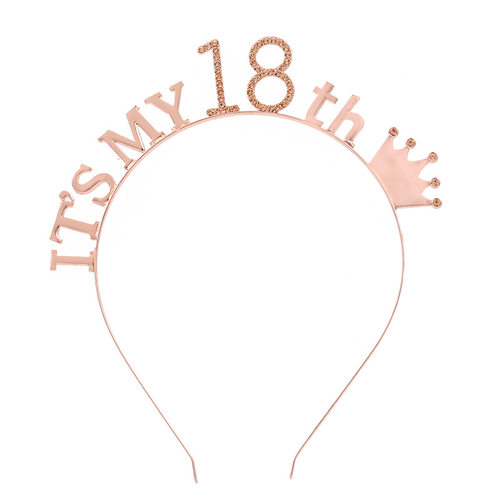 生日派对女孩头饰皇冠发箍 生日发箍16 18 21 30 50生日派对头箍