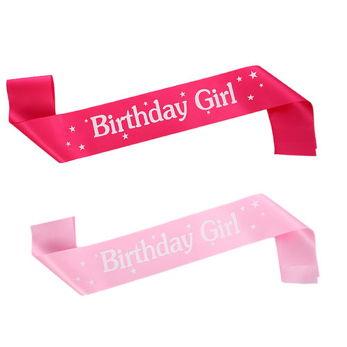 厂家直销生日派对birthday girl肩带礼仪带 欧美爆款生日女孩腰带