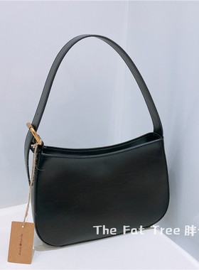 BrandyMelville腋下包大容量黑色bm百搭简约通勤复古小众单肩包女