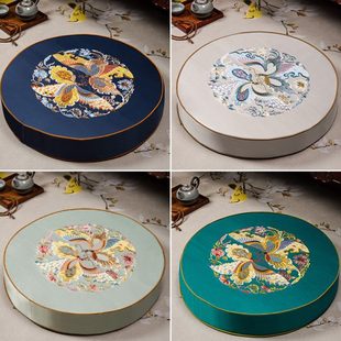 鼓凳圆形圆实木椅子坐垫圆红木垫子定制 垫板凳垫蒲团防滑家用中式