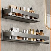 卡贝免打孔浴室置物架厕所洗手间洗漱台架子壁挂式 卫生间墙上收纳