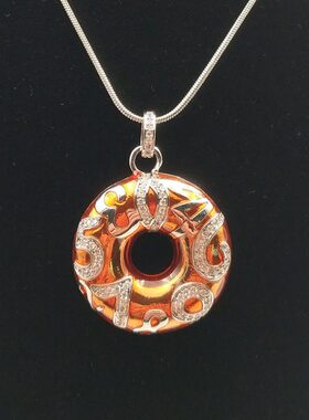 定制925纯银平安扣情侣数字圆满吊坠