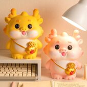 新款 大号存钱罐生肖龙卡通搪胶学生毕业生日礼品可存可取储蓄罐