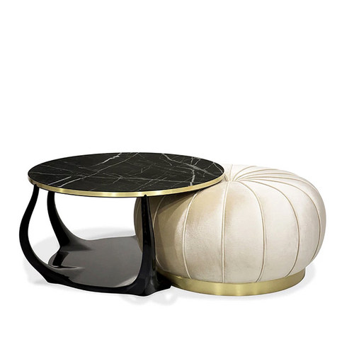 ZYCY大理石高级感轻奢茶几圆形