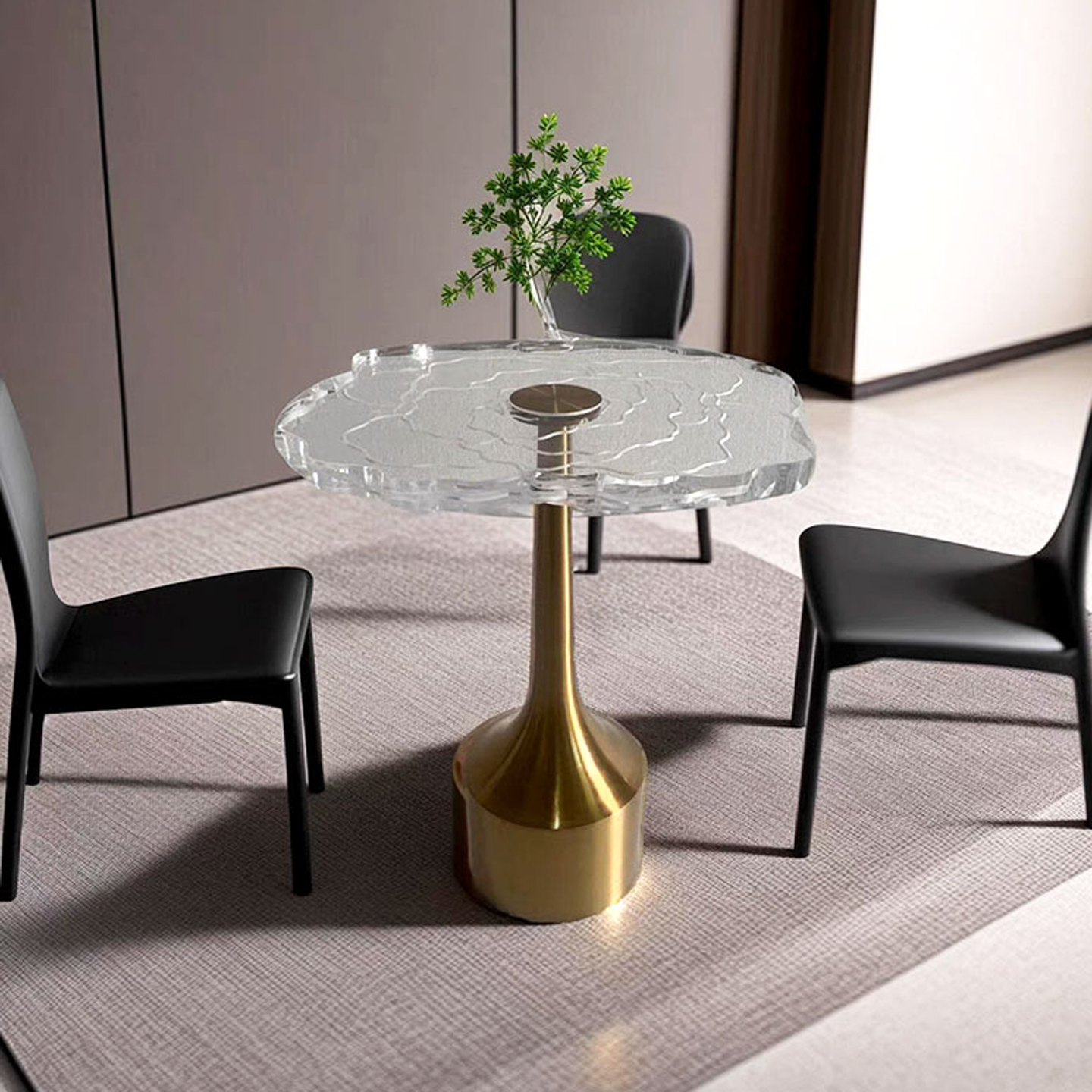 ZYCY轻奢风异形玫瑰亚克力边几桌