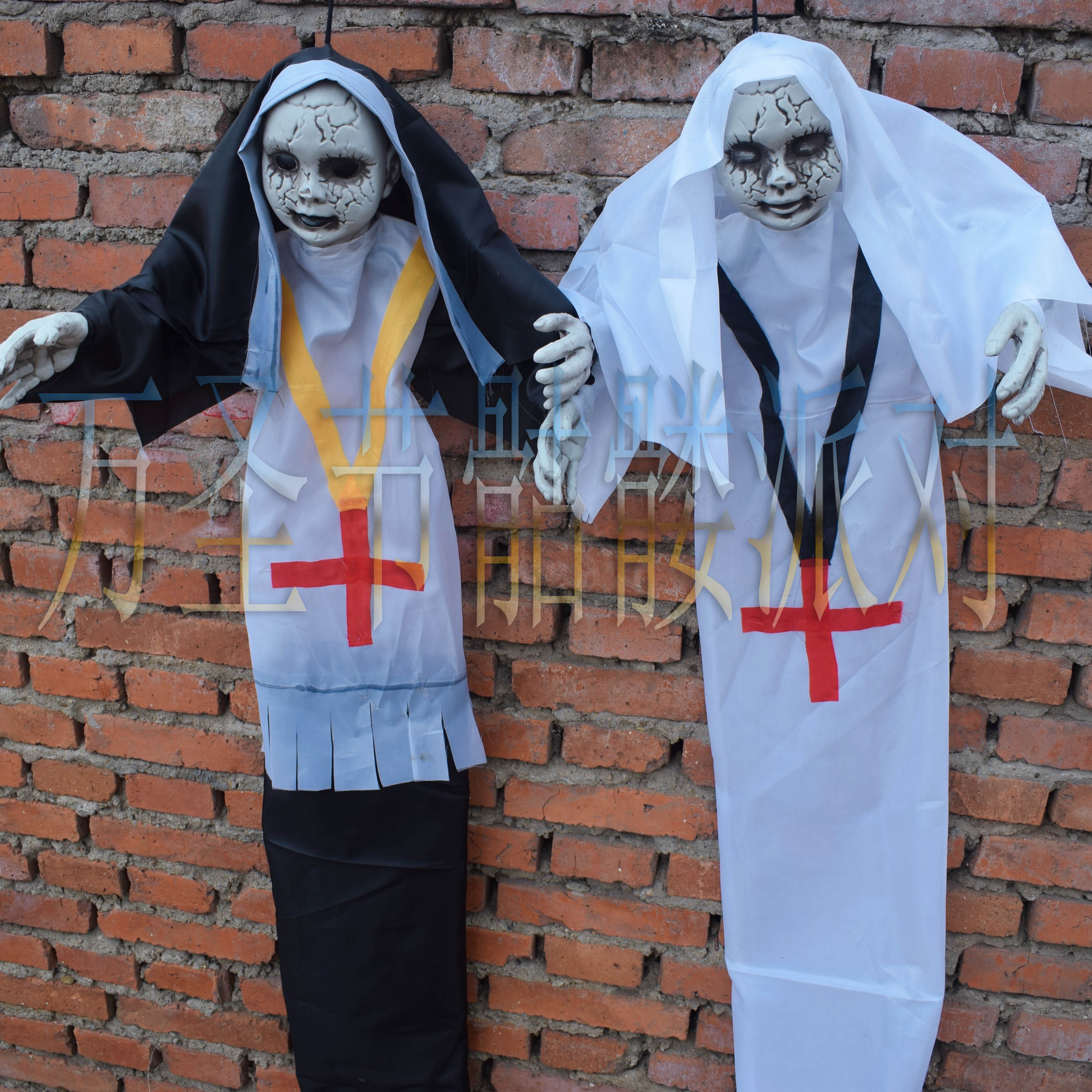 万圣节吓人骷髅修女小吊恐怖咒怨