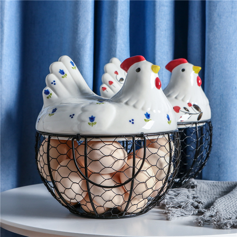 Hen modelling Iron basket Basket for storing eggs originality Fruits Basket Countryside Air drying Hamper Garlic cagesin the Tableware , Tableware , Fruit bowl/Fruit plate/Hamper  category - from Buy2taobao.com to provide professional Taobao agent buy service