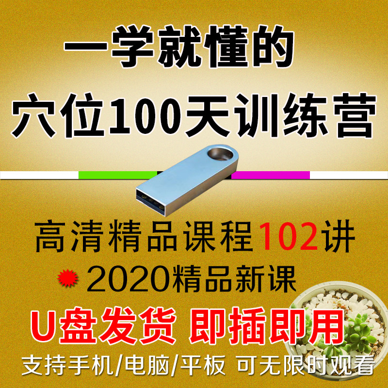 U盘零基础学习中医经络穴位视频自学找准认识身体穴位入门视频课