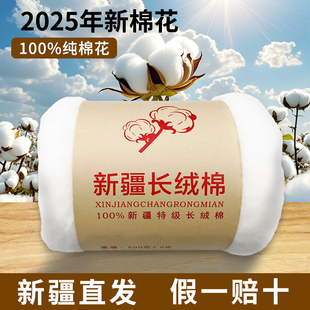 官方正品 皮棉长绒棉宝宝棉衣保暖棉絮填充物 新疆一级棉花被芯散装