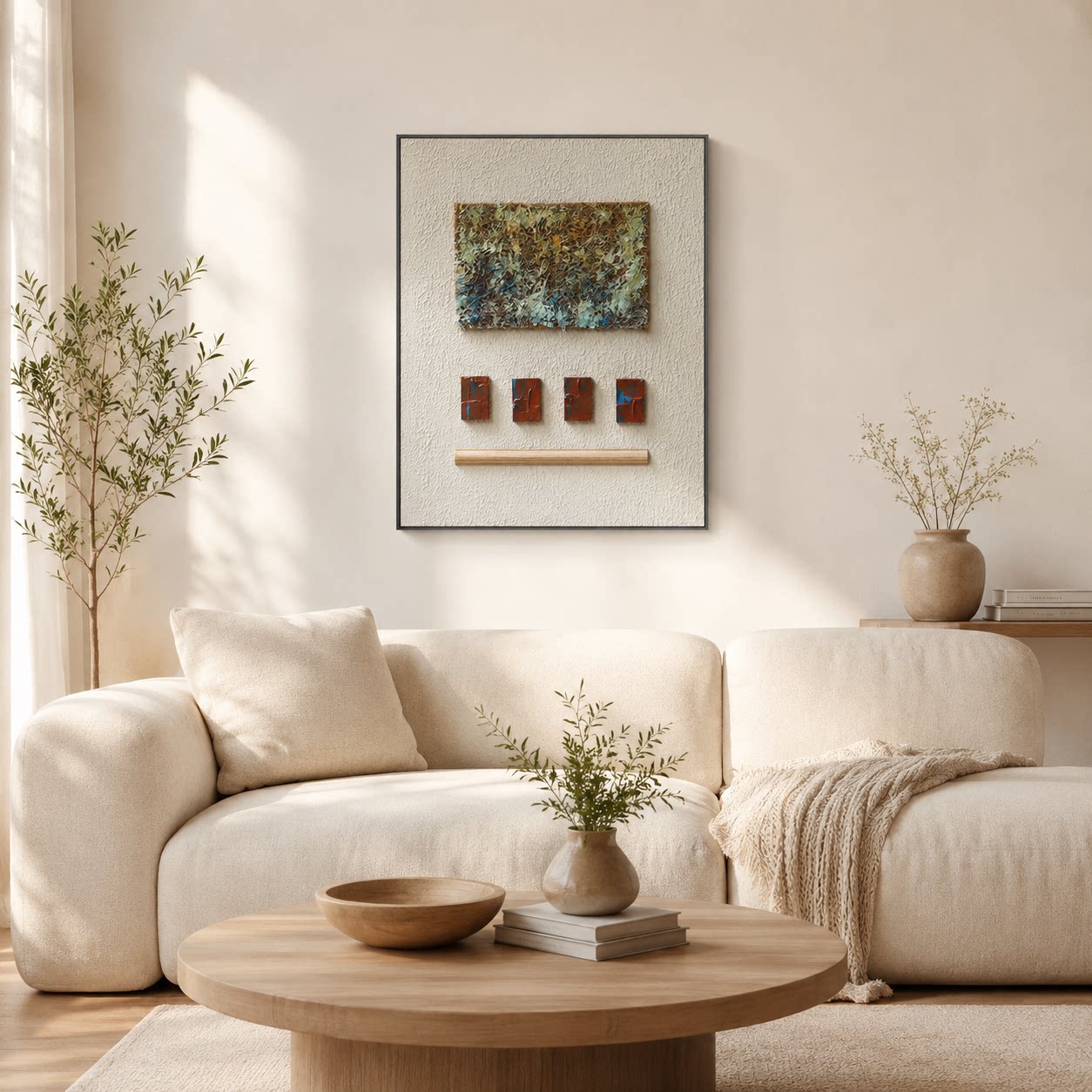 现代简约实物手绘油画客厅玄关装饰画入户走廊书房沙发背景墙挂画