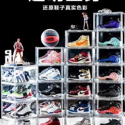 新款transparent plic basketball shoes box Shoe storage boxes