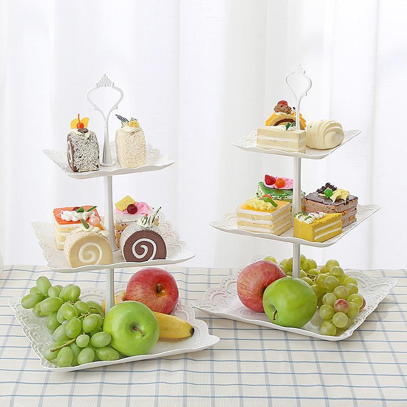 Plastic Cake Stand Afternoon Tea Wedding Plates Party新款式