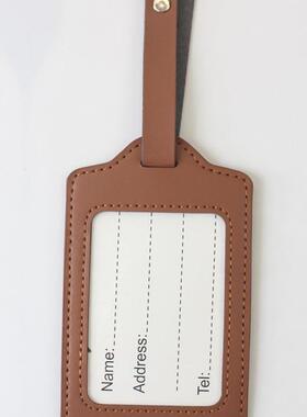 PU Leather Suitcase Luggage Tag Label Bag Pendant Handbag Po