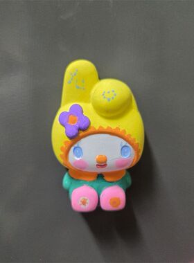 三丽鸥磁力贴石膏娃娃白胚涂鸦库洛米美乐蒂玉桂狗装饰摆件冰箱贴