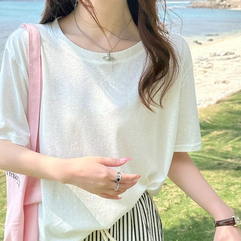 女款薄款宽松休闲潮流短袖T恤ins