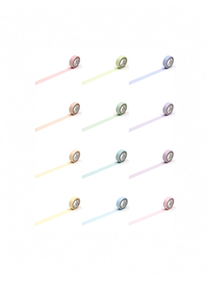 mt基础款纯色15色和纸胶带分装手帐用品30cm分装