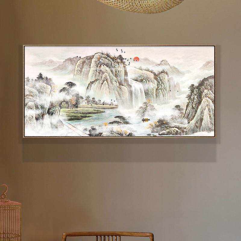 2021大e尺寸电表箱装饰画新中式遮挡客厅总开关免打孔挂画电闸i.
