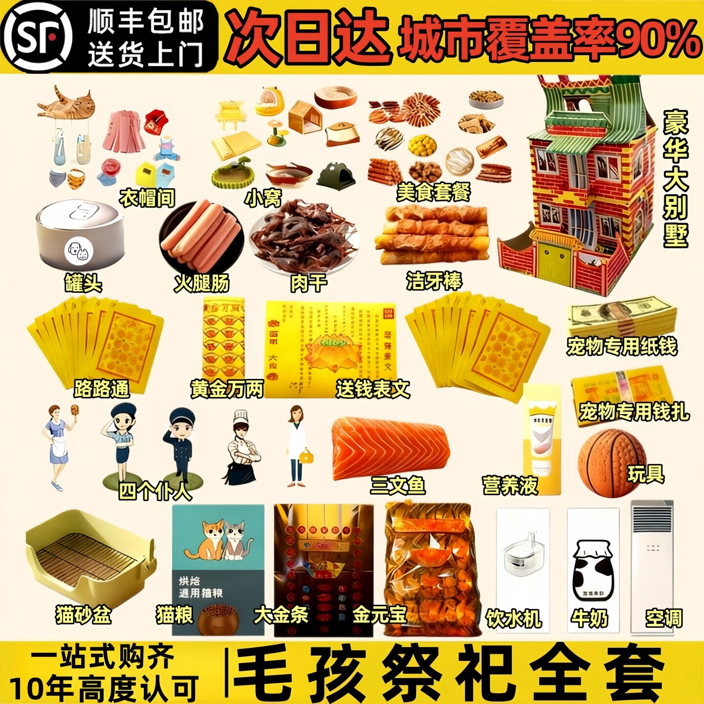 宠物烧纸套餐小猫狗狗去离世纪念纸品用品宠物头七尾七纸祭用品