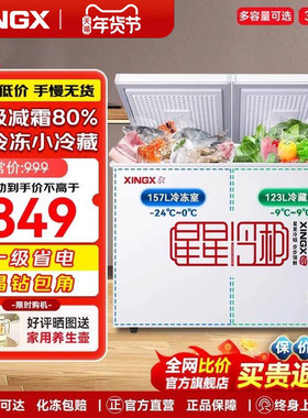星星冰柜双温双室205/305/405L家用小型冷藏冷冻两用冷柜官方旗舰