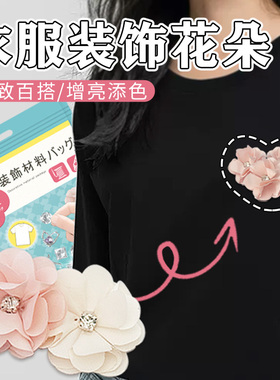 衣服装饰花朵水钻链条配件钉珠水晶钻石衣服装饰品辅料T恤短袖DIY