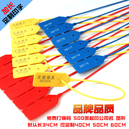 一次性塑料铅封钢片封条标签扎带物流集装箱车门封签防盗扣条封签 - 封面