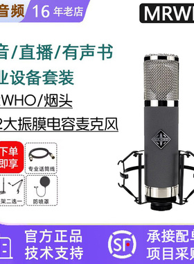 新款MRWHO F22晶体管系列大震振膜电容话筒烟头录音棚直播专用