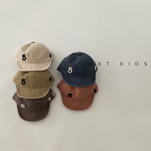 婴儿软檐鸭舌帽洋气刺绣遮阳帽子婴幼儿宝宝夏季时尚水洗棒球帽潮